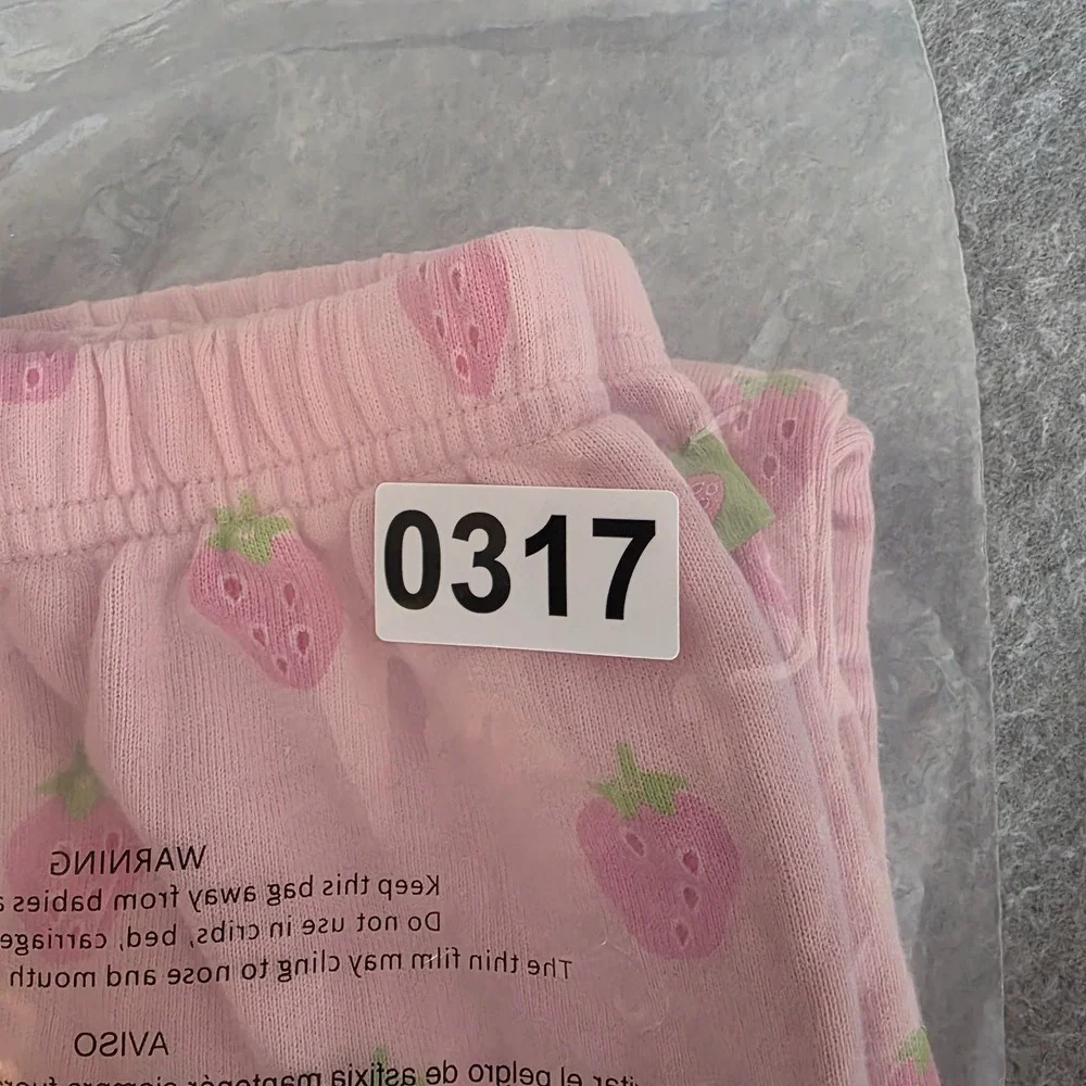 Gymboree Strawberry Pants Girls 6 Yrs XL Pink Elastic Waist Playtime Casual Wear